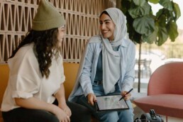 Two ladies talking